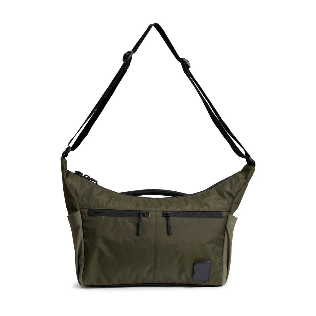 Alpha One Niner CHIO-X 9L sling bag in X-Pac X42 Olive, front