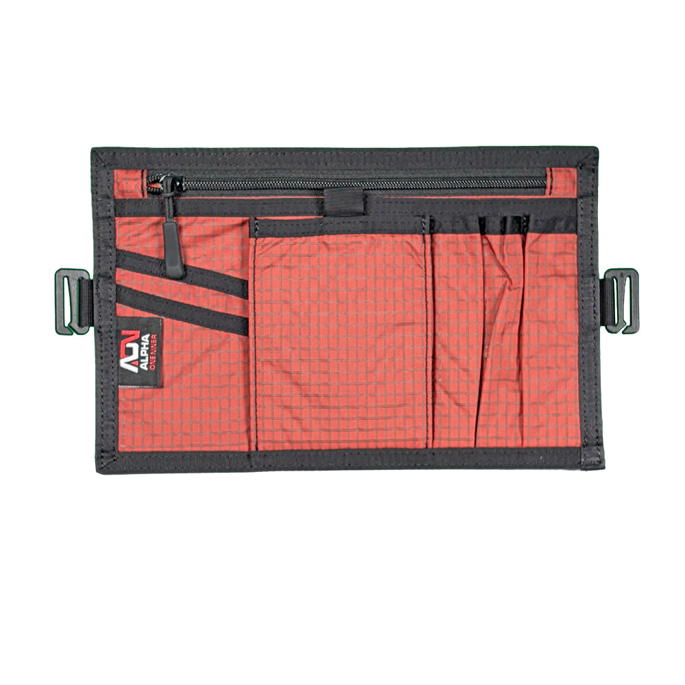 The Grey Arc Alpha One Niner Clip-On Organizer for CHIO-X, Crimson Wave fabric