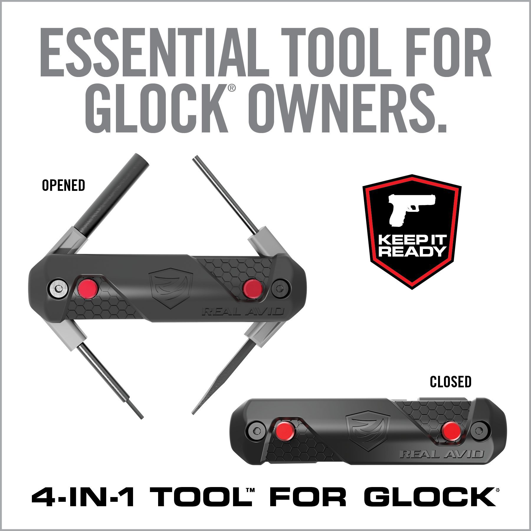 3rd Image for 4-In-1 Tool™ For Glock* - Real Avid