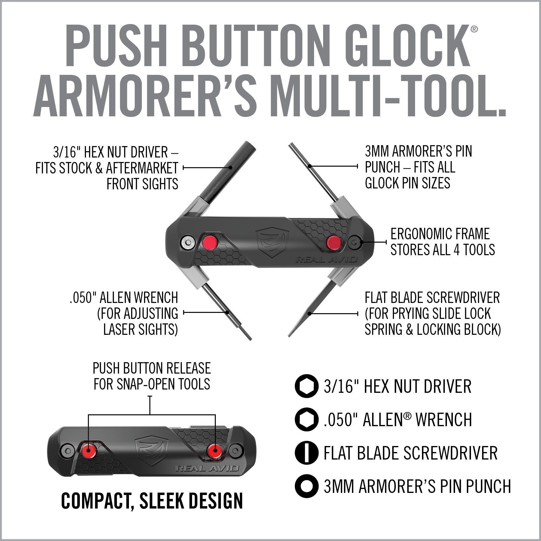4th Image for 4-In-1 Tool™ For Glock* - Real Avid