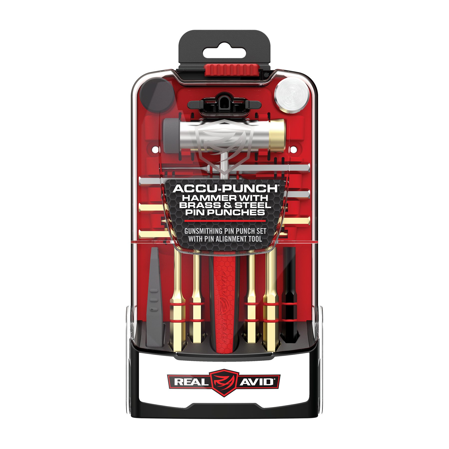 1 Image for Accu-Punch® Hammer with Brass & Steel Pin Punches-Real Avid