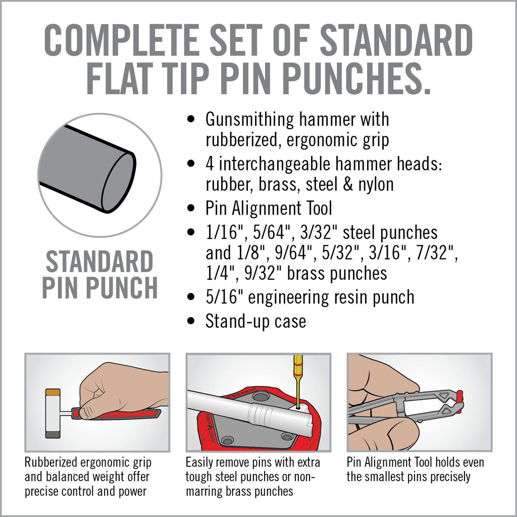 10 Image for Accu-Punch® Hammer with Brass & Steel Pin Punches-Real Avid