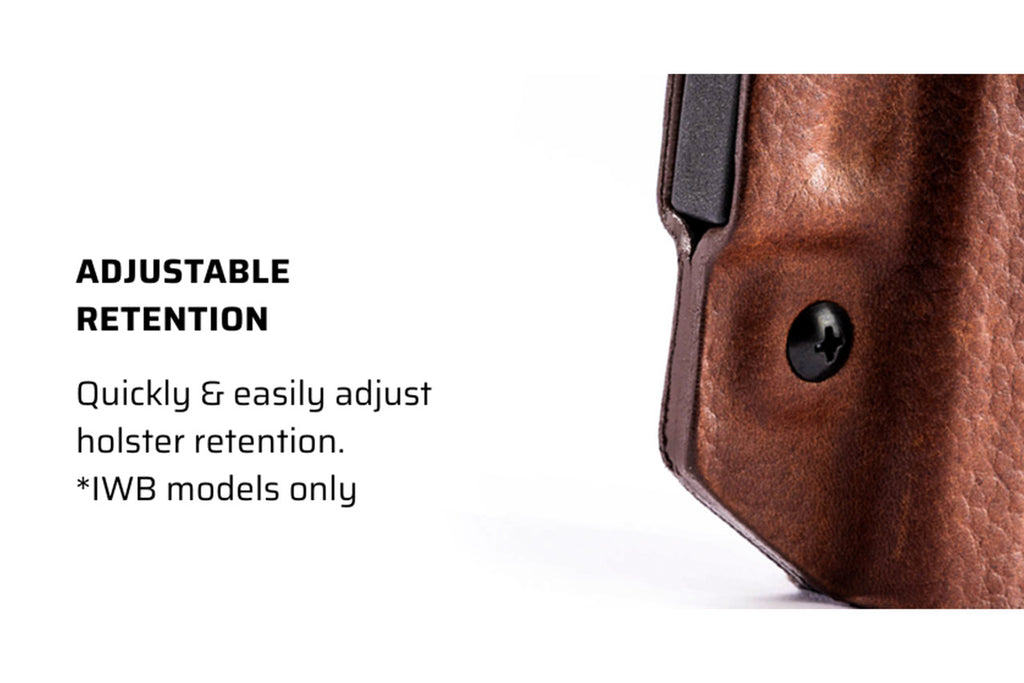 Fits Glock 43, 43x Brown Leather Hybrid AIWB