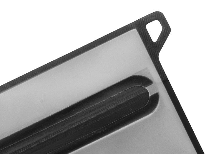 Closeup of Magpul DAKA Large Volume Pouch’s corner showing zipper and carabiner loop