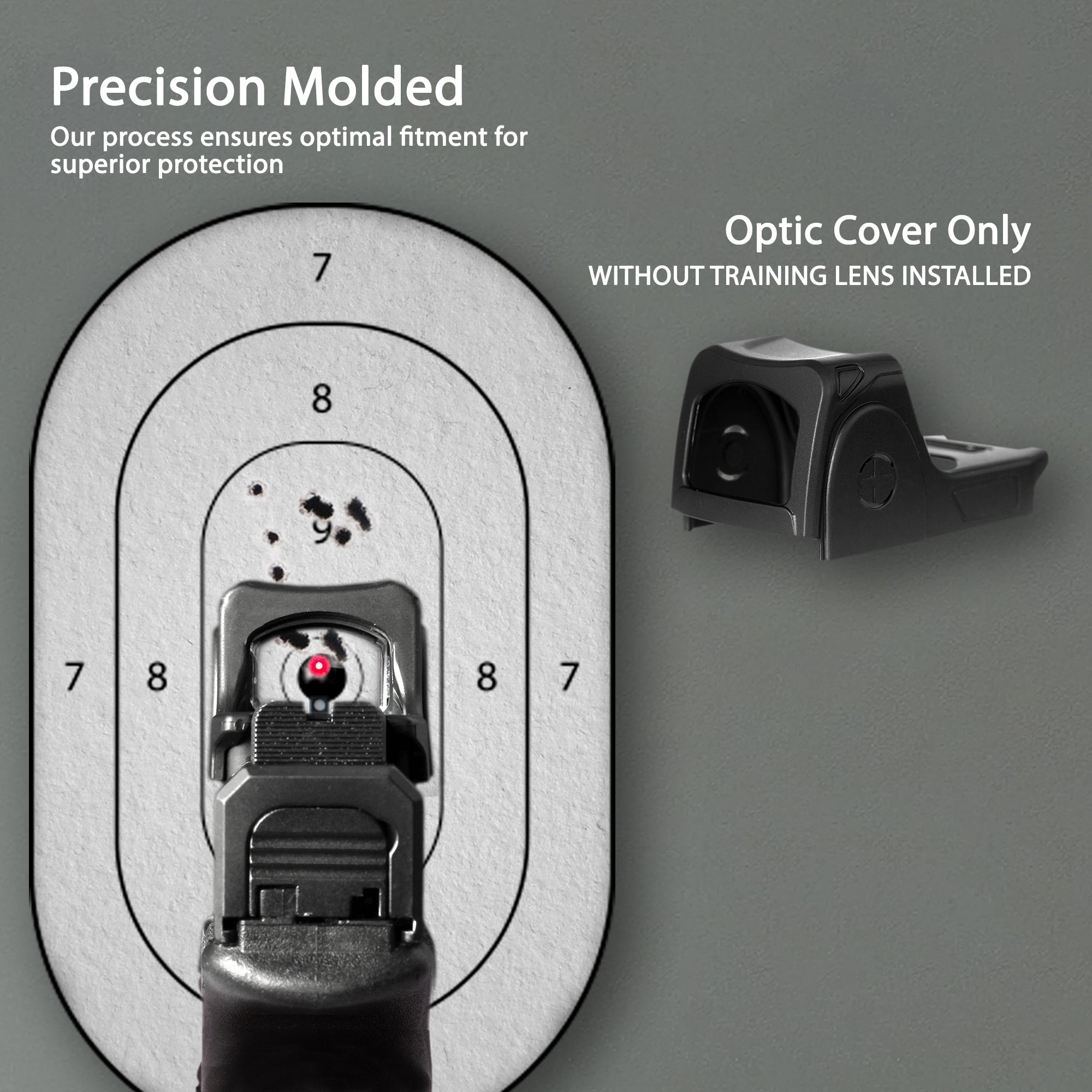 OpticGard Scope Cover for Trijicon® RMRcc Black Rear View Without Training Lens  [ads-hide]