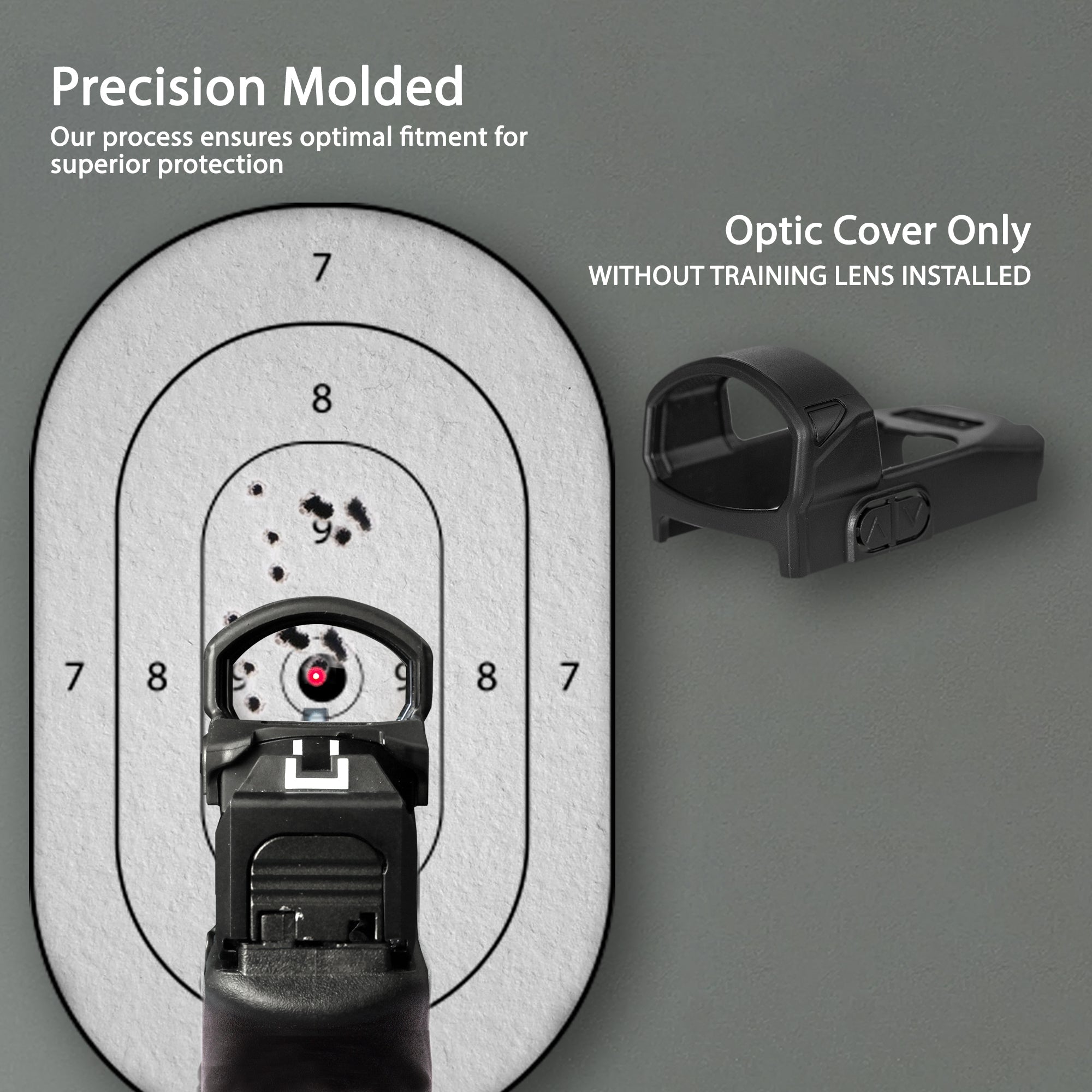 Black OpticGard Scope Cover for Vortex® Venom - Rear View WIthout Training Lens installed [ads-hide]