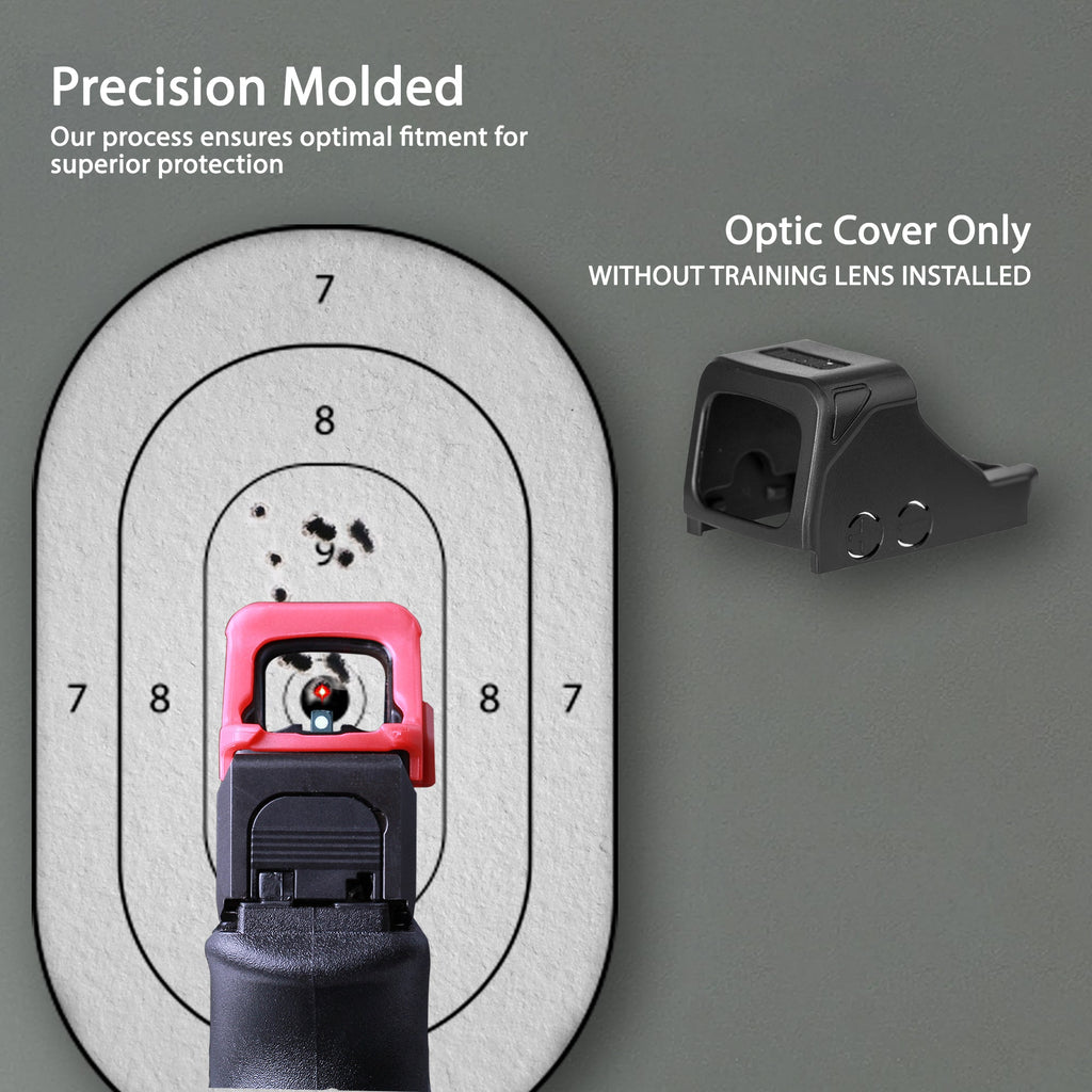 Red OpticGard Scope Cover for Holosun® 507K - Rear View Without Trianing Lens Installed [ads-hide]